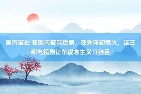国内破处 在国内被骂烂剧，在外洋却爆火，这三部电视剧让东说念主义口结舌