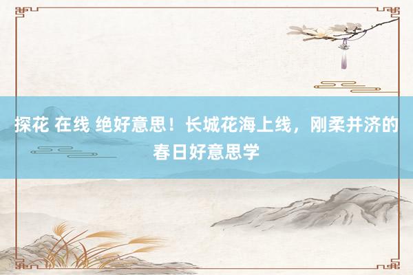 探花 在线 绝好意思！长城花海上线，刚柔并济的春日好意思学