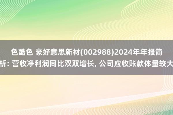 色酷色 豪好意思新材(002988)2024年年报简析: 营收净利润同比双双增长， 公司应收账款体量较大